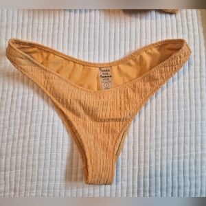 Montce Lulus Textured Yellow Bikini Bottom
